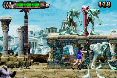 Altered Beast: Guardian of the Realms (Game Boy Advance) screenshot: Fight some zombies.