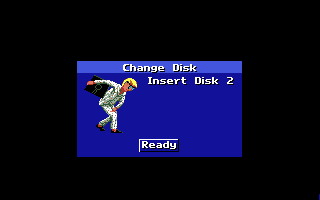 Altered Destiny (Amiga) screenshot: Disk-swap message