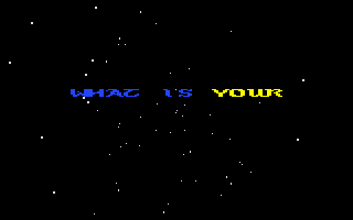 Alternate Reality: The City (Amiga) screenshot: The title tune has sing-along lyrics.