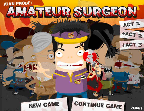 Amateur Surgeon (Browser) screenshot: Main menu