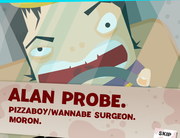 Amateur Surgeon (Browser) screenshot: The first protagonist...