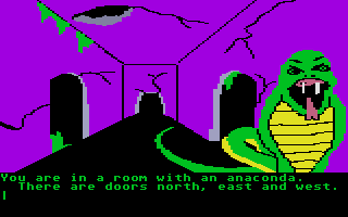 Amazon (Atari ST) screenshot: A snake! I hate snakes!