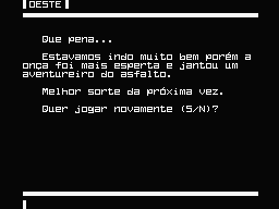 Amazônia (MSX) screenshot: Eaten by a jaguar