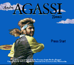 Andre Agassi Tennis (SNES) screenshot: Title screen