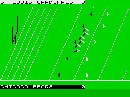 American Football (ZX Spectrum) screenshot: On the line of scrimmage