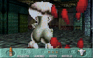 Animal (DOS) screenshot: A button mushroom with testicles, the most cultivated kind of humour Animal delivers.