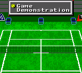 Andre Agassi Tennis (Game Gear) screenshot: main menu