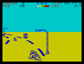 Angel Nieto Pole 500 (ZX Spectrum) screenshot: That's a little mountain