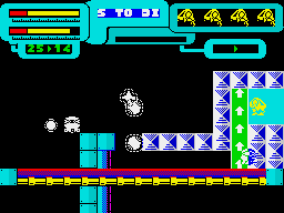 Anfractuos (ZX Spectrum) screenshot: The local faunae fill the screen