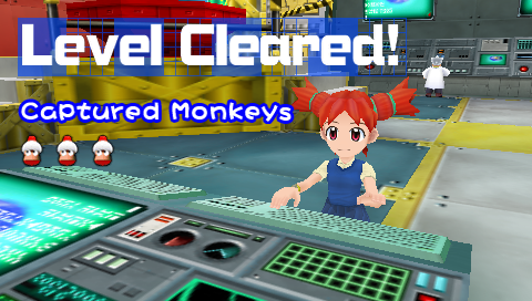 Ape Escape: On the Loose (PSP) screenshot: Level cleared results