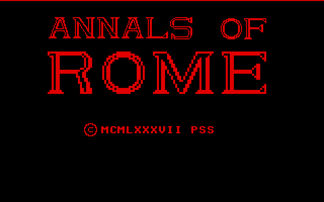 Annals of Rome (Atari ST) screenshot: Title screen