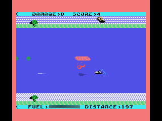 Aquattack (ColecoVision) screenshot: Shoot the helicopter