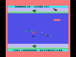 Aquattack (MSX) screenshot: Helicopter ahead!