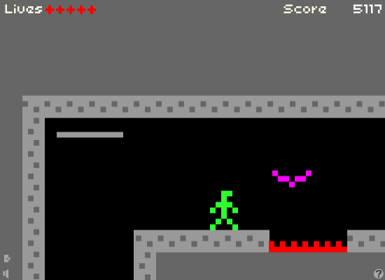Jump (Browser) screenshot: Level three: be careful from the enemy