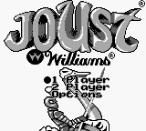 Arcade Classic 4: Defender/Joust (Game Boy) screenshot: The Joust title looks a little different here.
