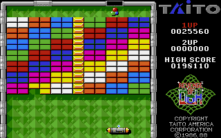 Arkanoid: Revenge of DOH (Apple IIgs) screenshot: Each level features a different brick layout.