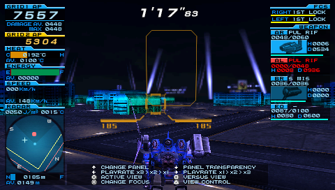 Armored Core: Formula Front - Extreme Battle (PSP) screenshot: Camera control helps during combat