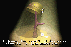 Army Men: Operation Green (Game Boy Advance) screenshot: A funny parody of a famous war movie quote