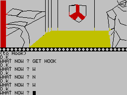 Arrow of Death: Part I (ZX Spectrum) screenshot: Might the bed hold some secrets?