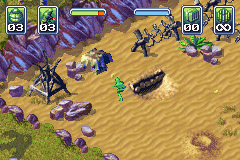 Army Men: Operation Green (Game Boy Advance) screenshot: There are enemies in the bunker.