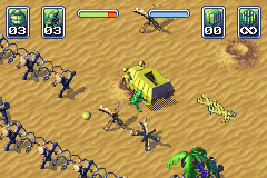 Army Men: Operation Green (Game Boy Advance) screenshot: These vehicles carry enemy troops.