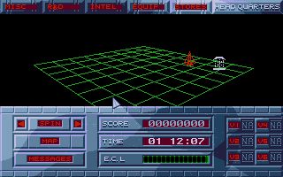 Armour-Geddon (Atari ST) screenshot: Map screen