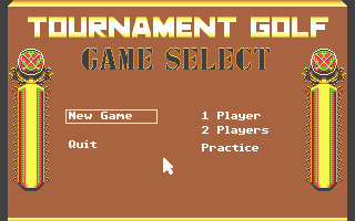 Arnold Palmer Tournament Golf (Atari ST) screenshot: Main menu