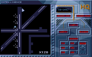 Armour-Geddon (Atari ST) screenshot: Tactical map over the base