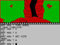 Arrow of Death Part II (ZX Spectrum) screenshot: Call that a knife?