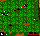 Army Men: Air Combat (Game Boy Color) screenshot: Attacking a truck and an RPG.