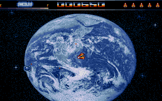Asteroidia (Atari ST) screenshot: An alien atacks