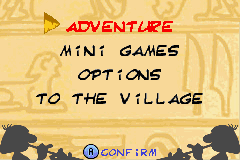 Astérix & Obelix: Bash Them All! (Game Boy Advance) screenshot: Main menu