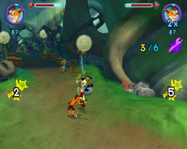 Crash: Mind over Mutant (PlayStation 2) screenshot: Combat
