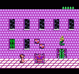 King Neptune's Adventure (NES) screenshot: Neptune discovers that all the items have been stolen.