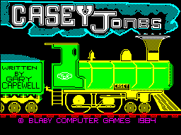 Casey Jones (ZX Spectrum) screenshot: Title screen