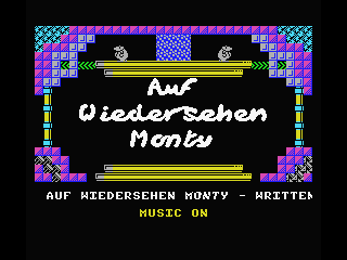 Auf Wiedersehen Monty (MSX) screenshot: Title screen