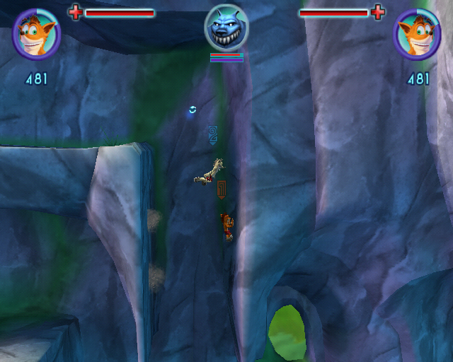 Crash: Mind over Mutant (PlayStation 2) screenshot: Wall-jumping