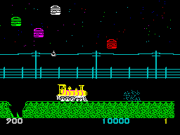 Casey Jones (ZX Spectrum) screenshot: Blasting a rock
