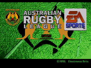 Australian Rugby League (Genesis) screenshot: Title screen