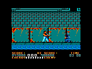 Bad Dudes (Amstrad CPC) screenshot: "Please, I beg of you: let me join your mission."