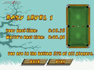 Pool Ninja (Android) screenshot: First level