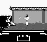Master Karateka (Game Boy) screenshot: That's what happens if you walk back right at the start.