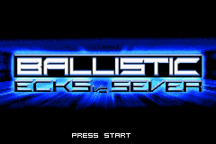 Ballistic: Ecks vs. Sever (Game Boy Advance) screenshot: Title screen.