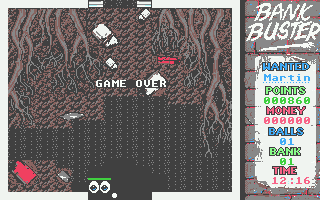Bank Buster (Atari ST) screenshot: Game over
