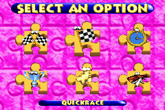 Banjo Pilot (Game Boy Advance) screenshot: Selecting a game mode.