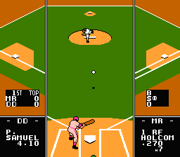 Baseball Stars 2 (NES) screenshot: Bunting is available in this game