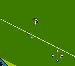 Baseball Stars 2 (NES) screenshot: Down the line for a double