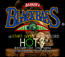 Bassin's Black Bass (SNES) screenshot: Title screen