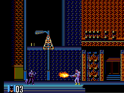 Batman Returns (SEGA Master System) screenshot: Watch out for the flame thrower