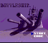 Battleship (Game Gear) screenshot: Title screen